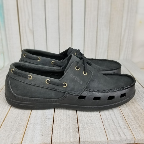 CROCS Other - Crocs Cove Leather Boat Shoes Size 13